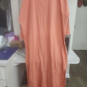 Elegant Orange Maxi Dress